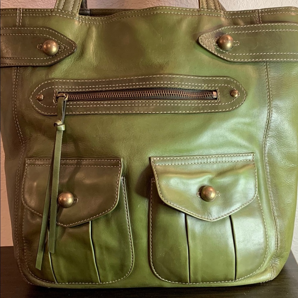 Nordstrom Green Leather Tote